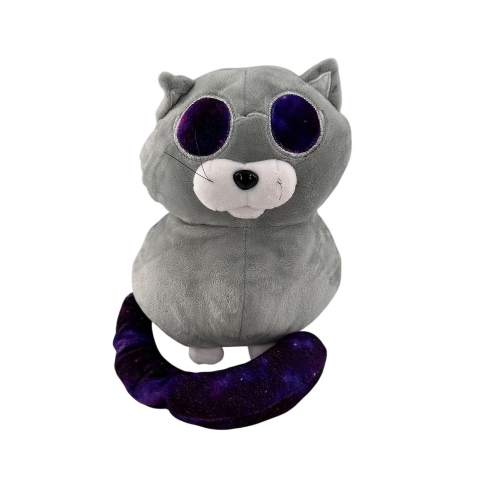 Ideal Toys Direct Plush Gray &‎ Purple Cat Cosmic Space Stuffed Animal Kitty